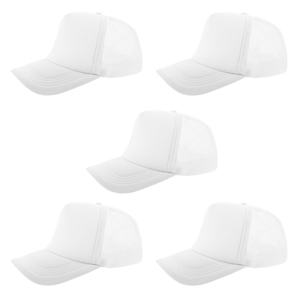 Hat Sublimation Blank - 5 Adet Boş Fileli Beyzbol Şapkası,