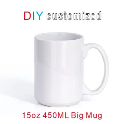 450ML 15oz büyük fincan DIY öz - Sublimation Mug White incelemesi ve fiyatı